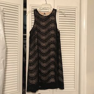 Mini formal light pink and black dress